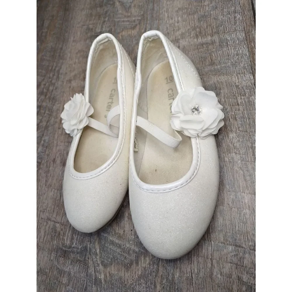 🌸 $10 SALE 🌸 Carter's white flower flats